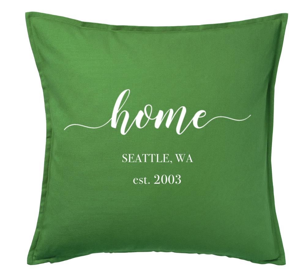 Personalized Colorful Farmhouse Throw Pillow Covers - Choose from 5 Colors and 4 Designs