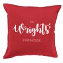  Personalized Colorful Farmhouse Throw Pillow Covers - Choose from 5 Colors and 4 Designs