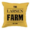  Personalized Colorful Farmhouse Throw Pillow Covers - Choose from 5 Colors and 4 Designs