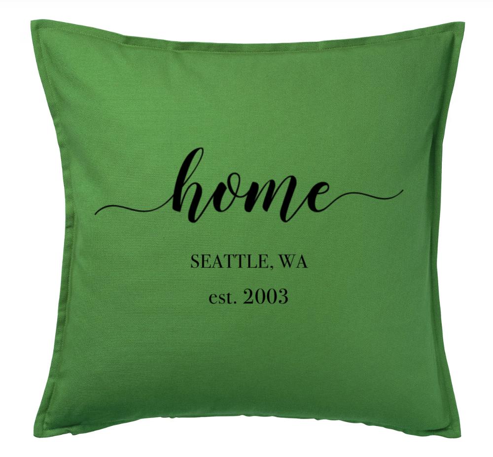 Personalized Colorful Farmhouse Throw Pillow Covers - Choose from 5 Colors and 4 Designs