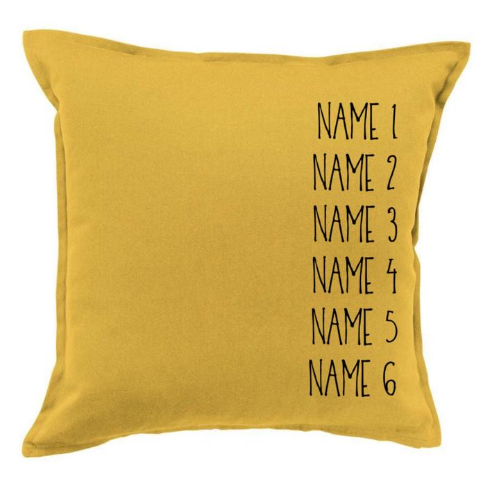 Personalized Family Names Throw Pillow Covers - Choose from 4 Colors and 3 Font Styles