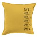  Personalized Family Names Throw Pillow Covers - Choose from 4 Colors and 3 Font Styles