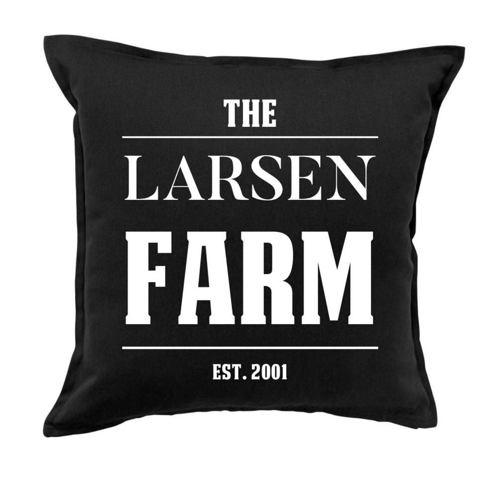 Personalized Colorful Farmhouse Throw Pillow Covers - Choose from 5 Colors and 4 Designs