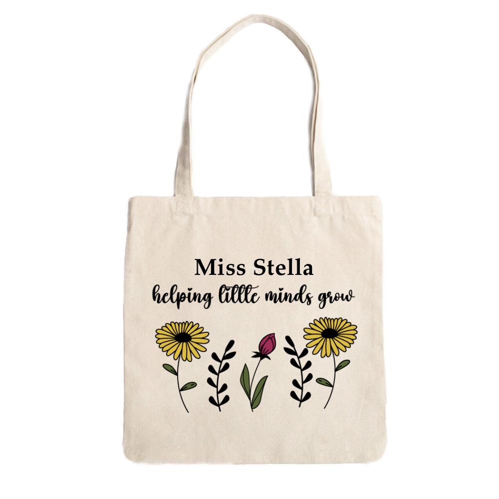 Personalized Teacher Tote Bags - Choose from 12 Designs