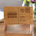  Personalized Valentine's Wood Postcards - Choose from 6 Designs - Unique Gift for Girlfriend/Boyfriend, Wife/Husband