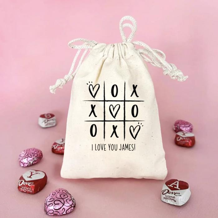 Personalized Valentine's Day Small Gift Bags - Calligraphy Designs - Choose from 12 Designs