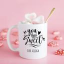  Personalized Valentine’s Day Mugs 11 oz - Black Calligraphy Designs - Choose from 7 Designs