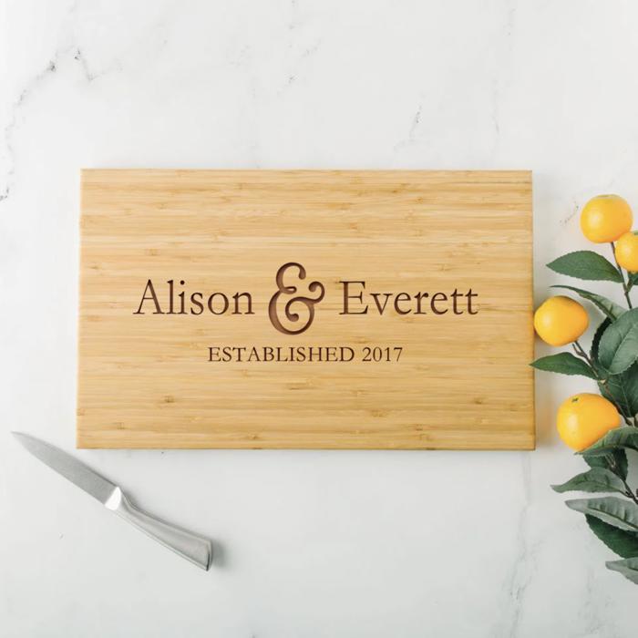 Personalized Cutting Board | Modern Collection Design | Laser Engraved | 11" x 17" Bamboo