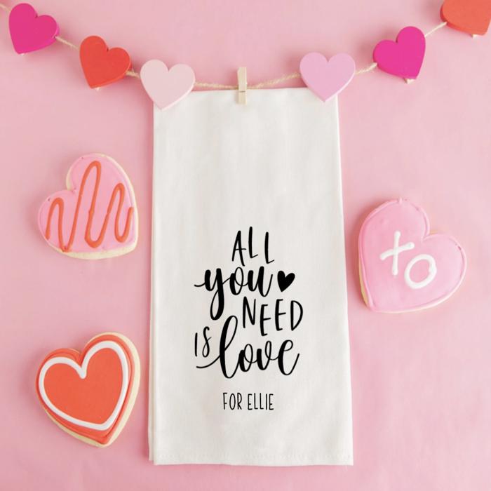 Personalized Valentine's Day Small Gift Bags - Calligraphy Designs - Choose from 12 Designs