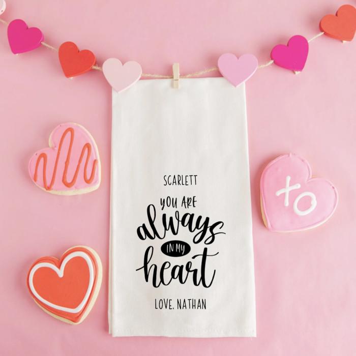 Personalized Valentine's Day Small Gift Bags - Calligraphy Designs - Choose from 12 Designs