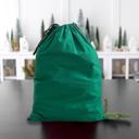 Green SMALL Personalized Merry and Bright Cotton Santa Bags - Choose from 2 Sizes, 3 Colors, and 9 Designs