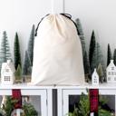 White COLOR Personalized Christmas Cotton Santa Bags (Classic Designs) - Choose from 2 Sizes, 3 Colors, and 13 Designs