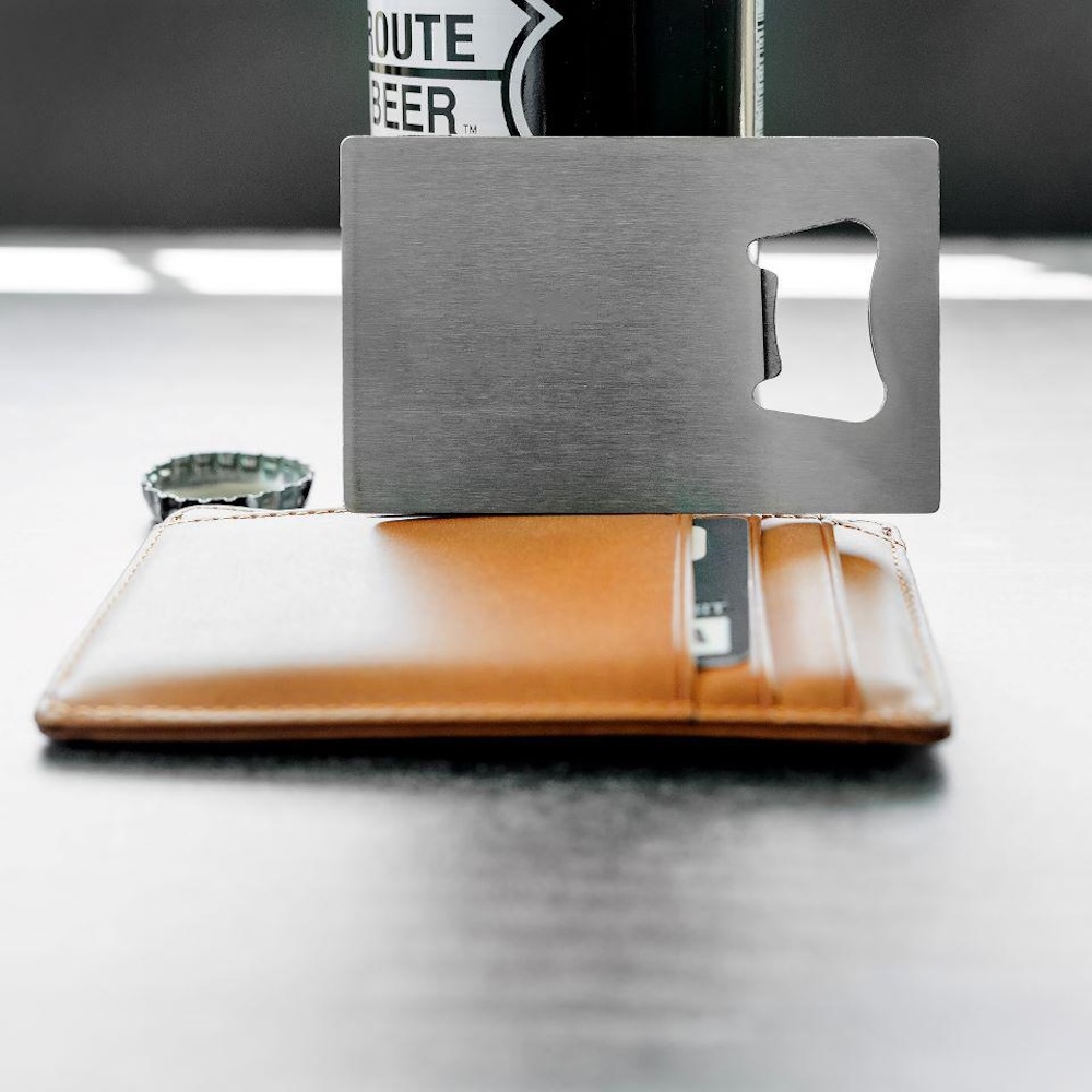 Personalized Credit Card Bottle Opener - Stocking Stuffers for Men