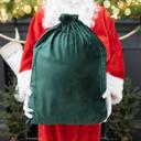 Green Large Personalized Christmas Velvet Santa Bags (Classic Designs) - Choose from 15 Designs