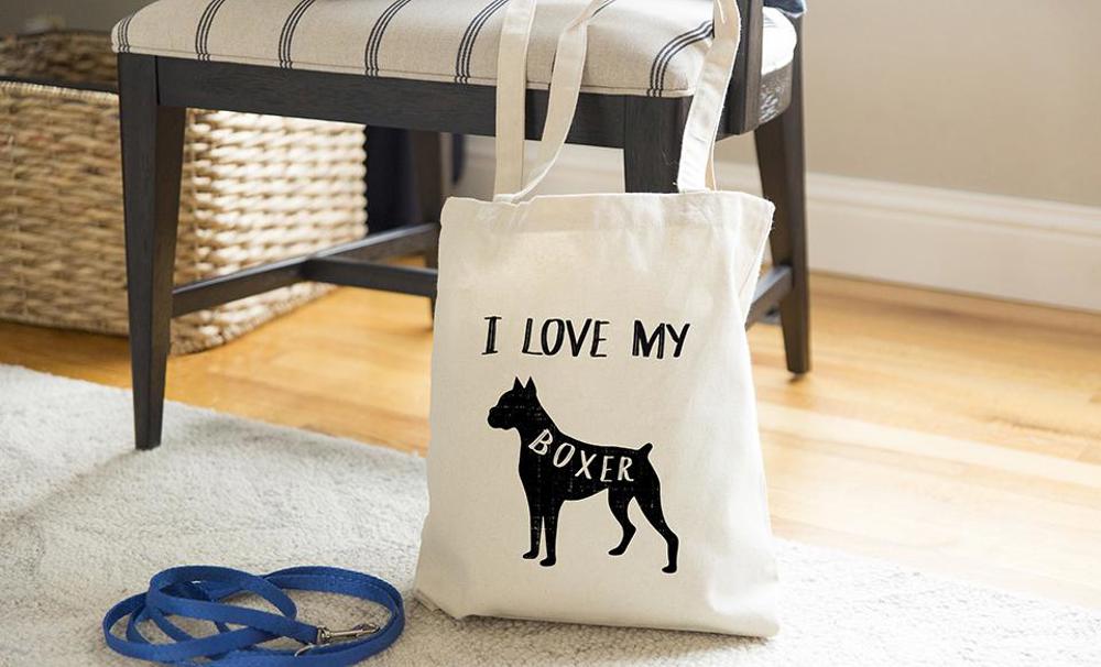 Personalized Dog Tote Bags - Choose from 22 Dog Breed Designs