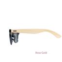 Rose Gold Personalized Wood Sunglasses - Choose from 7 Lens Colors and 10 Engraving Designs - Stocking Stuffers