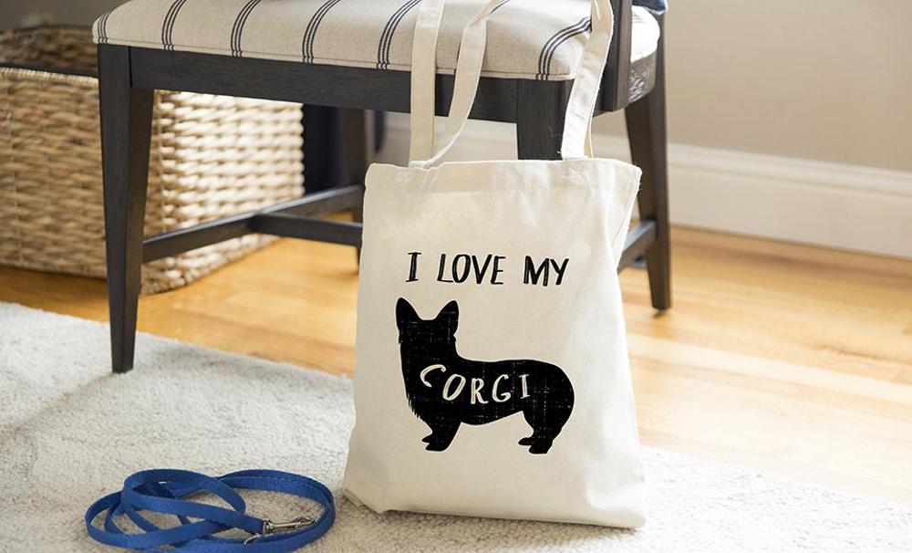 Personalized Dog Tote Bags - Choose from 22 Dog Breed Designs