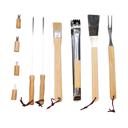  Personalized BBQ Set with Bag | Includes 3 Laser Engraved Tools | Choose from 2 Wood Variants