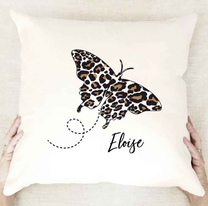 Personalized Animal Print Throw Pillow Covers (NO Insert Included) - 18" x 18" - Choose from 11 Designs - New Year Gift for Women