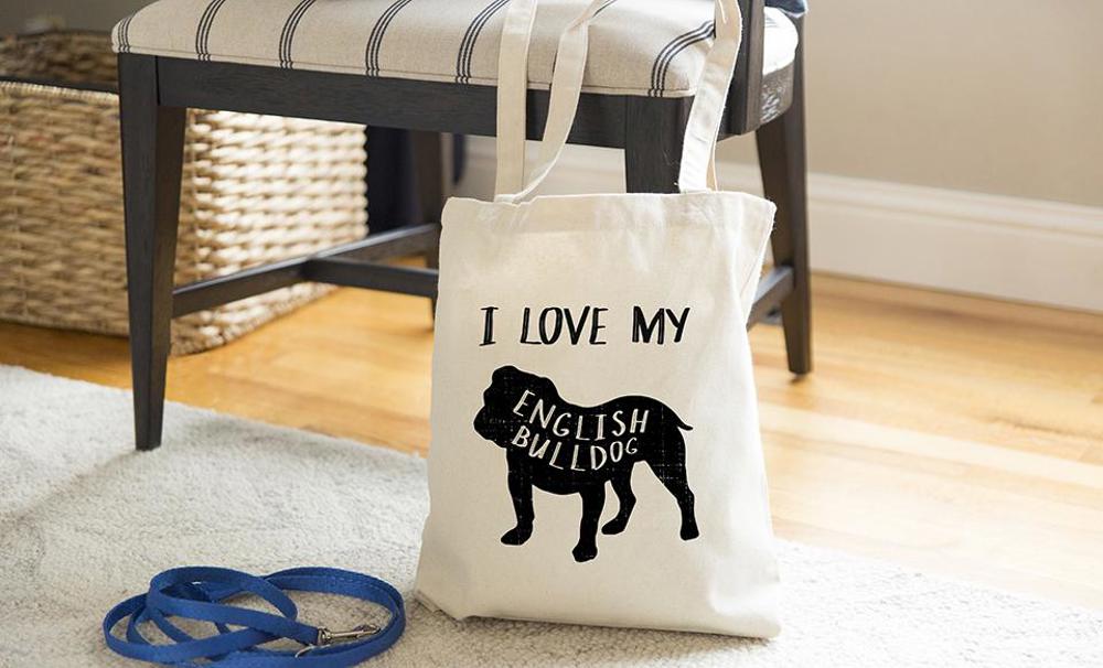 Personalized Dog Tote Bags - Choose from 22 Dog Breed Designs