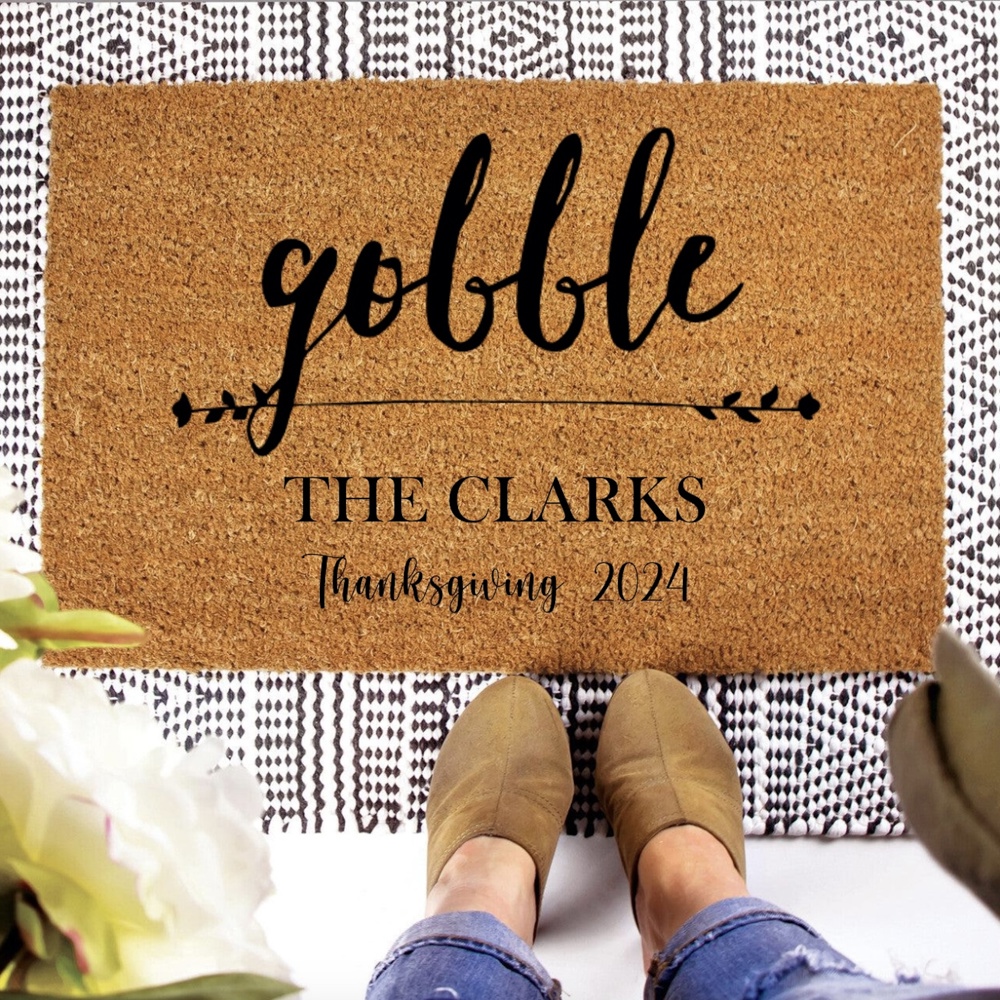 Personalized Fall Coir Doormats - Choose from 4 Sizes and 7 Designs