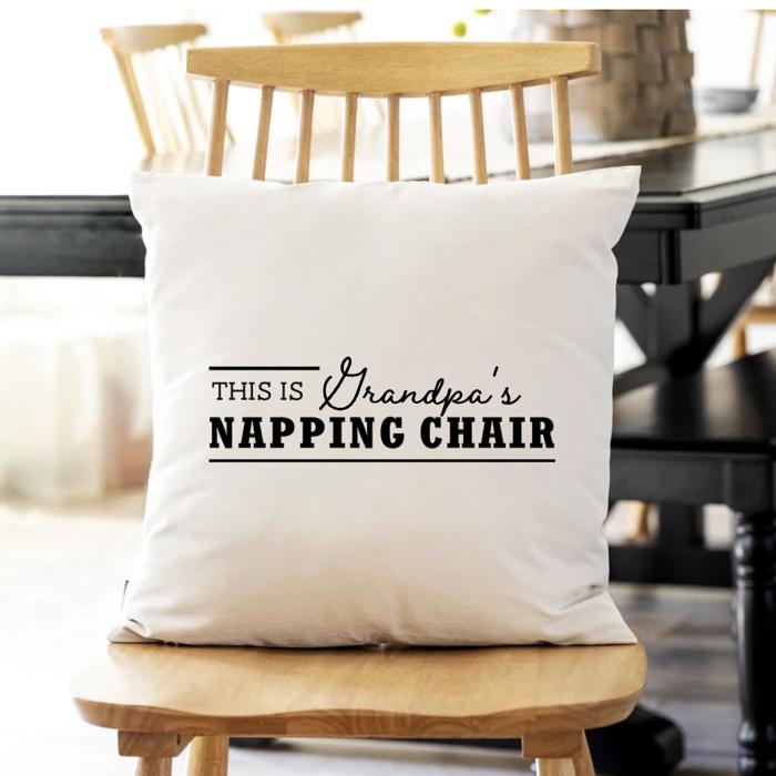 Personalized Sitting Chair Throw Pillow Covers (NO Insert Included) - 18" x 18" - Choose from 6 Designs - New Year Gift for Family Members and Pets