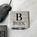  Personalized Gray Bluetooth Speaker - UV Printed (Black Text) - Unique Wedding Party Favor