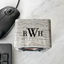  Personalized Gray Bluetooth Speaker - UV Printed (Black Text) - Unique Wedding Party Favor