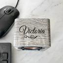  Personalized Gray Bluetooth Speaker - UV Printed (Black Text) - Unique Wedding Party Favor