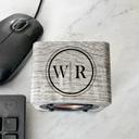  Personalized Gray Bluetooth Speaker - UV Printed (Black Text) - Unique Wedding Party Favor