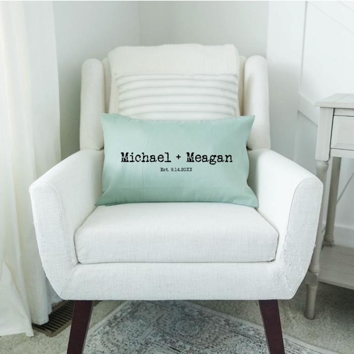 Personalized Family Names Colored Lumbar Throw Pillow Covers (NO Insert Included) - Choose from 3 Colors and 8 Designs - Housewarming Gift - Gift for Couples, Parents, Grandparents