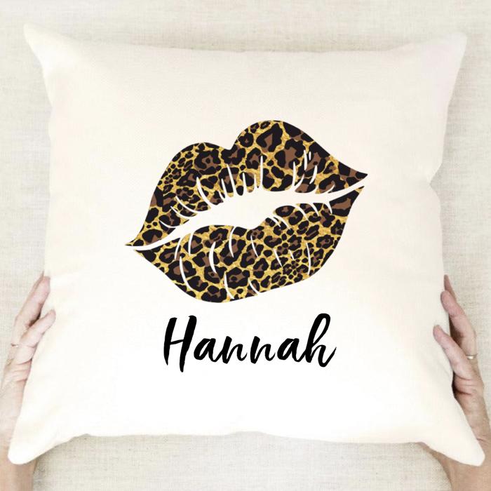 Personalized Animal Print Throw Pillow Covers (NO Insert Included) - 18" x 18" - Choose from 11 Designs - New Year Gift for Women