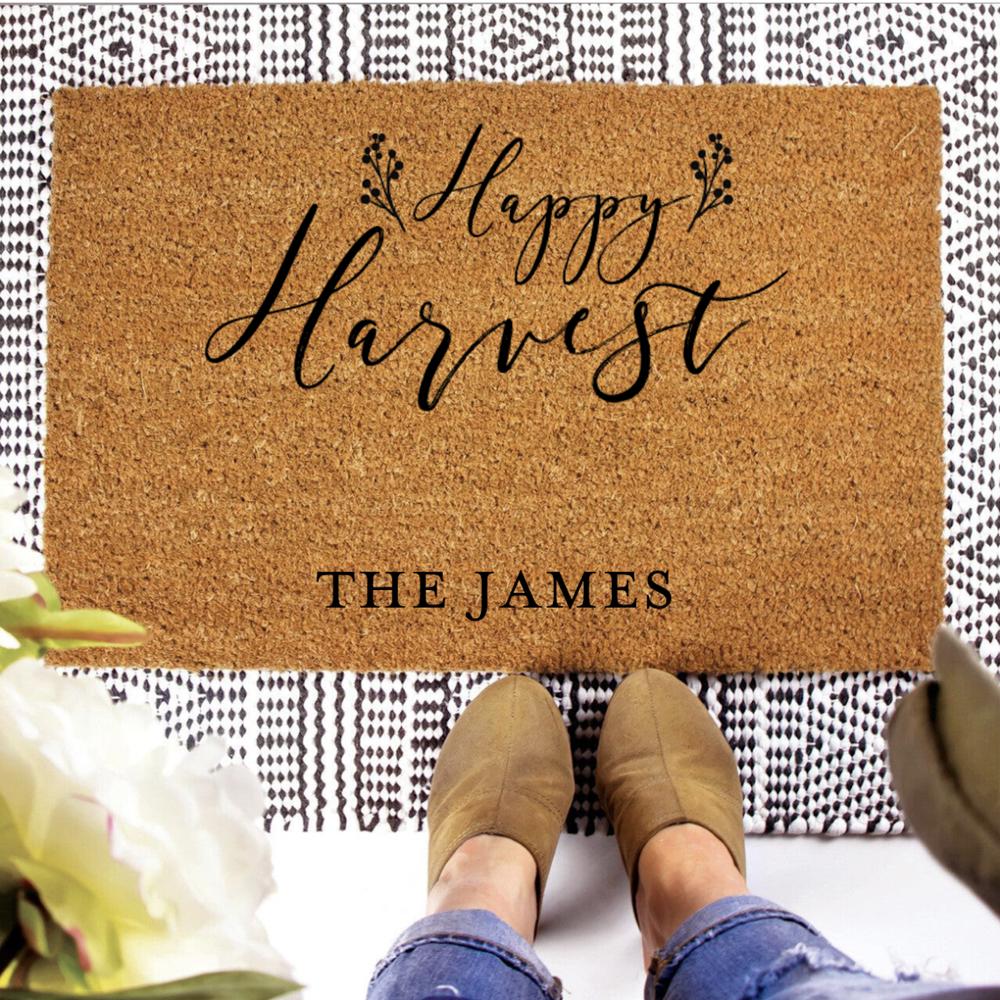 Personalized Fall Coir Doormats - Choose from 4 Sizes and 7 Designs