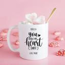  Personalized Valentine’s Day Mugs 11 oz - Black Calligraphy Designs - Choose from 7 Designs