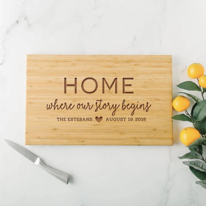 Personalized Cutting Board | Modern Collection Design | Laser Engraved | 11" x 17" Bamboo