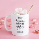  Personalized Valentine’s Day Mugs 11 oz - Black Calligraphy Designs - Choose from 7 Designs