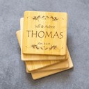  Personalized Bamboo Coasters - Set of 4 - Choose from 27 Designs