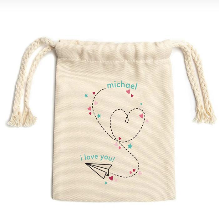 Personalized Love Themed Small Gift Bags - Valentines Day Gift - Choose from 9 Designs