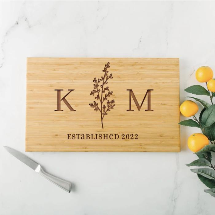 Personalized Cutting Board | Modern Collection Design | Laser Engraved | 11" x 17" Bamboo