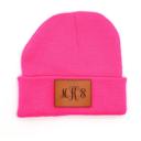  Personalized Small Knit Beanies for Kids - Choose from 7 Colors and 15 Patch Text Designs