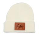  Personalized Small Knit Beanies for Kids - Choose from 7 Colors and 15 Patch Text Designs