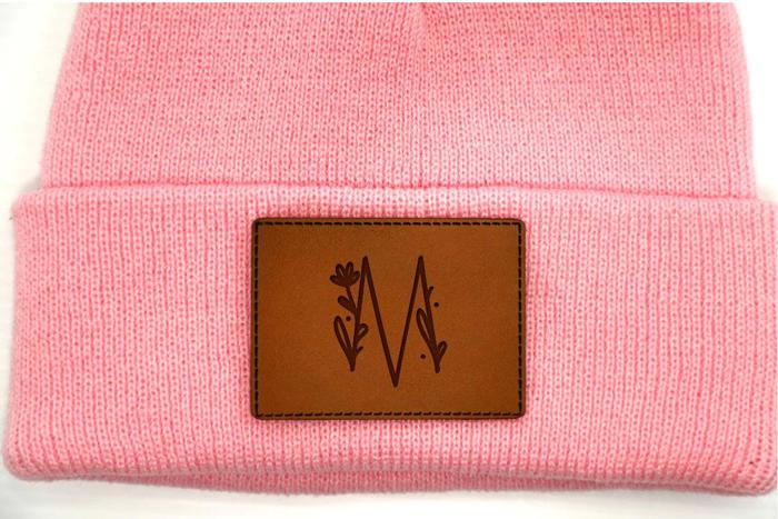 Personalized Small Knit Beanies for Kids - Choose from 7 Colors and 15 Patch Text Designs