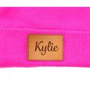  Personalized Small Knit Beanies for Kids - Choose from 7 Colors and 15 Patch Text Designs