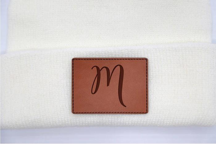 Personalized Small Knit Beanies for Kids - Choose from 7 Colors and 15 Patch Text Designs