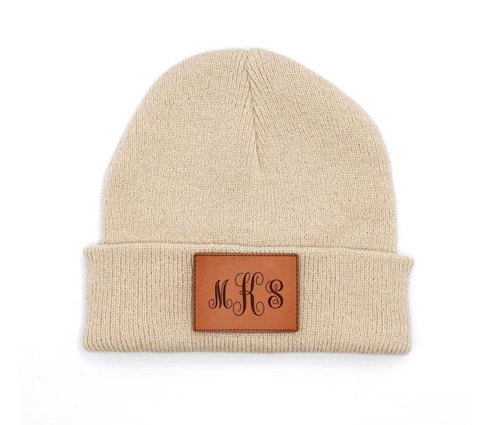 Personalized Small Knit Beanies for Kids - Choose from 7 Colors and 15 Patch Text Designs