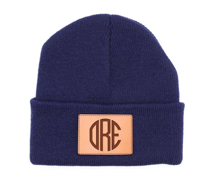 Personalized Small Knit Beanies for Kids - Choose from 7 Colors and 15 Patch Text Designs