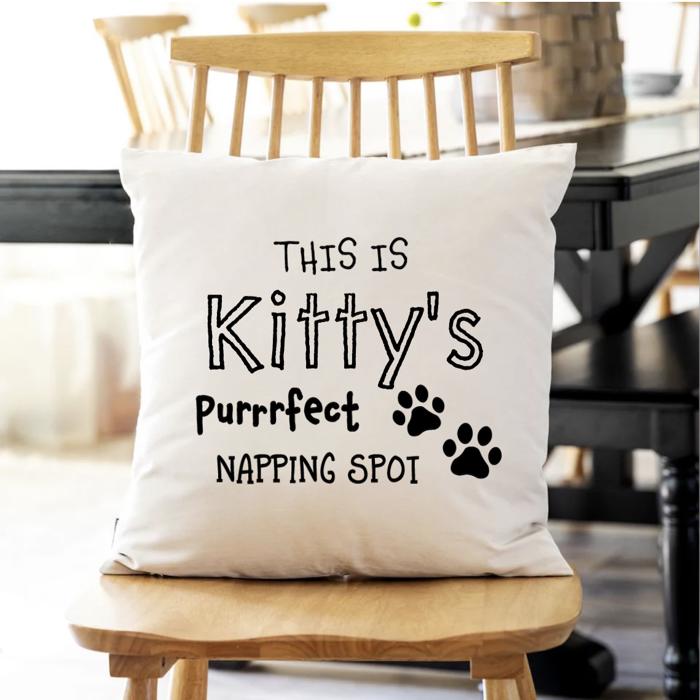 Personalized Sitting Chair Throw Pillow Covers (NO Insert Included) - 18" x 18" - Choose from 6 Designs - New Year Gift for Family Members and Pets