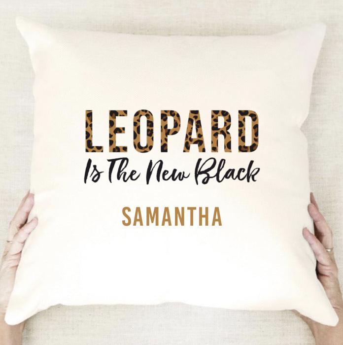 Personalized Animal Print Throw Pillow Covers (NO Insert Included) - 18" x 18" - Choose from 11 Designs - New Year Gift for Women