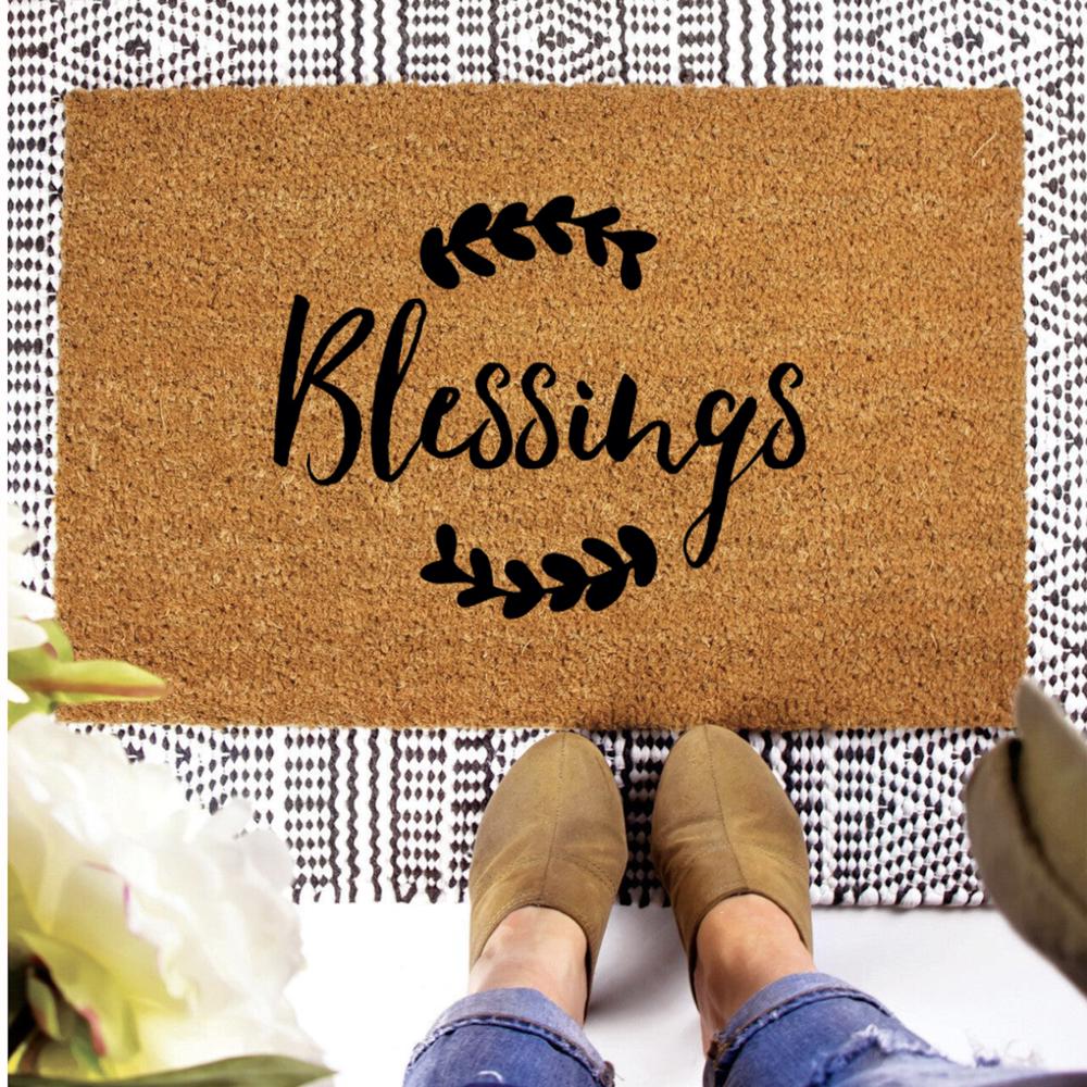 Decorative Minimalist Fall Coir Doormat (Non-Personalized) - Choose from 4 Sizes and 3 Designs