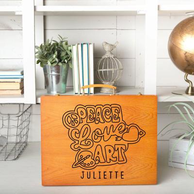 Personalized Art Set for Kids | 150-Piece | Choose from 12 Designs | Laser Engraved Case